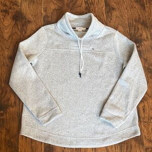 Vineyard Vines Light Gray Cowl Neck Sweater, size large